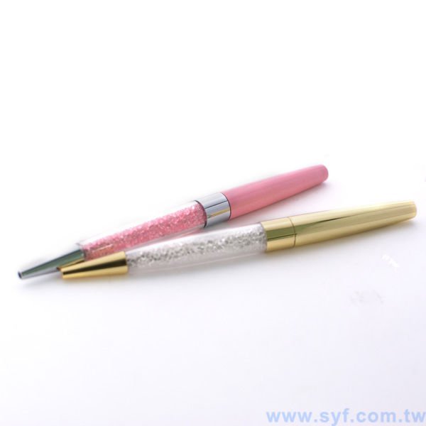 水晶禮品筆-金屬廣告筆-旋轉式原子筆-兩種款式可選-採購批發贈品筆
